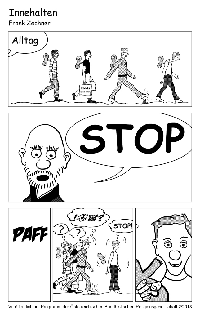 frankbodhi frank zechner comic cartoon innehalten 2013