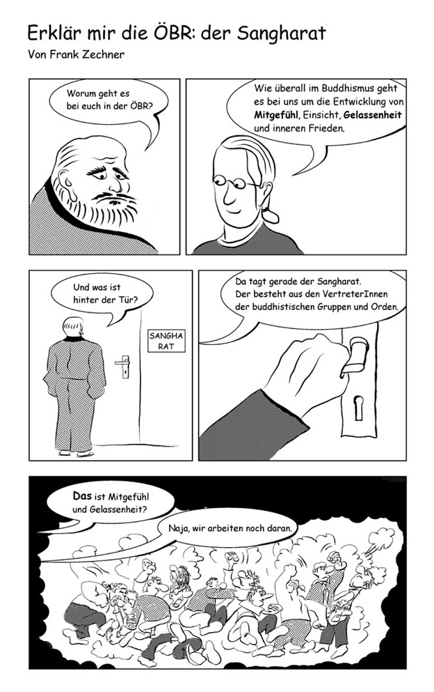 frankbodhi frank zechner comic cartoon Sangharat 2011