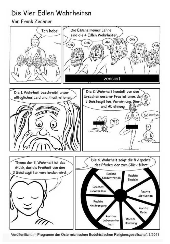 frankbodhi frank zechner comic cartoon vier edlen wahrheiten 2011